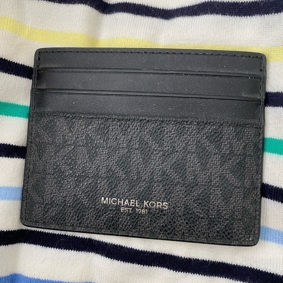 Men’s Black Micheal Kors Logo Motif Card Holder